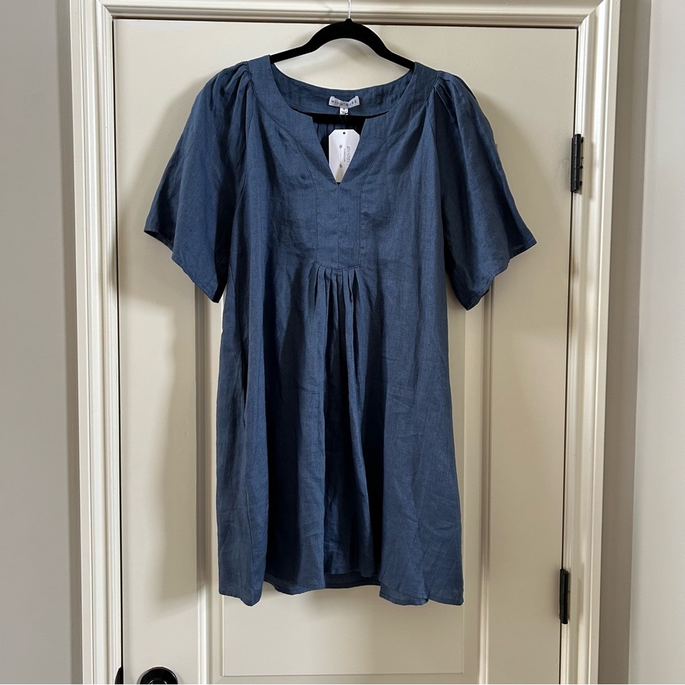 NEW!!! Miou Muse “Back At It” Linen Dress Sz.S